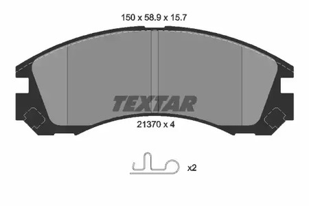 Колодки тормозные дисковые TEXTAR 2137001