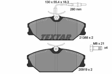 2138802 TEXTAR Тормозные колодки