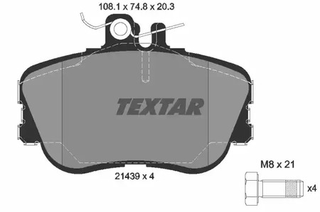 2143905 TEXTAR Тормозные колодки