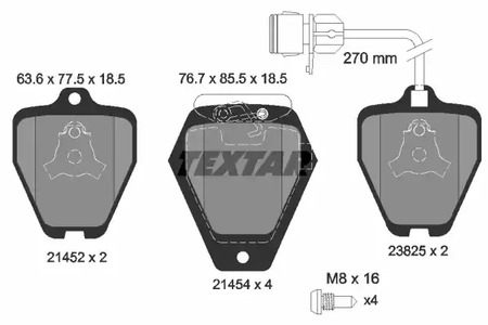 2145201 TEXTAR Тормозные колодки