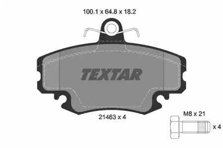 2146306 TEXTAR Тормозные колодки