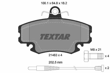 2146304 TEXTAR Тормозные колодки