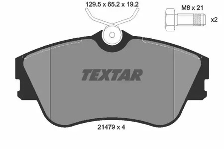Колодки тормозные дисковые TEXTAR 2147902
