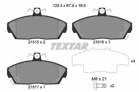 Тормозные колодки TEXTAR 2151503