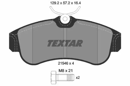 Комплект тормозных колодок дискового тормоза TEXTAR 2154601