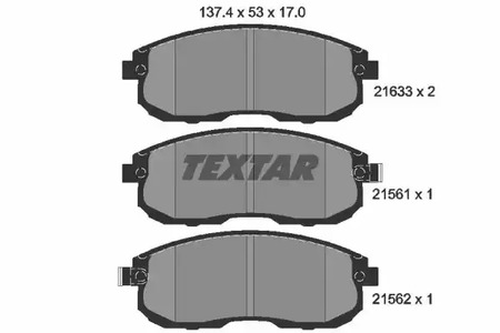 2156101 TEXTAR Тормозные колодки