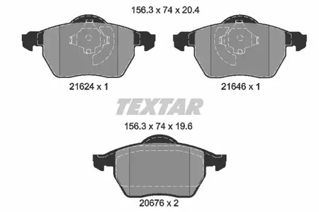 2162402 TEXTAR Тормозные колодки