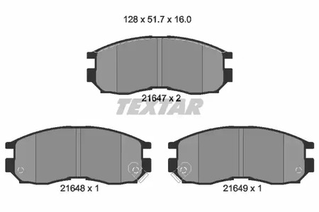 2164701 TEXTAR Тормозные колодки