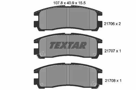 Тормозные колодки TEXTAR 2170602