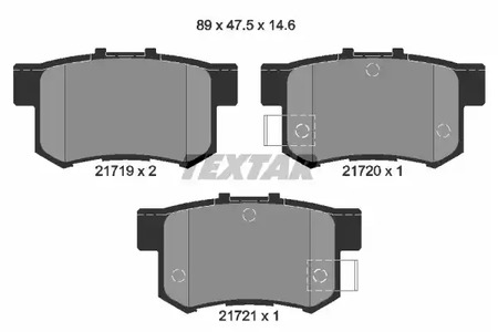 2171901 TEXTAR Тормозные колодки