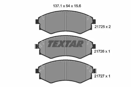 2172502 TEXTAR Тормозные колодки