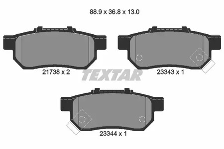 2173801 TEXTAR Тормозные колодки