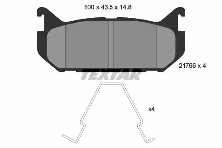Комплект тормозных колодок дискового тормоза TEXTAR 2176603