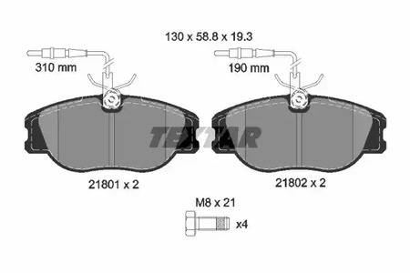 2180101 TEXTAR Тормозные колодки