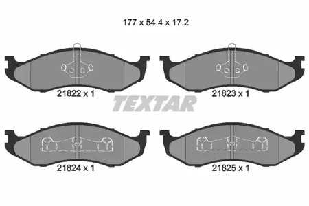 Комплект тормозных колодок дискового тормоза TEXTAR 2182202