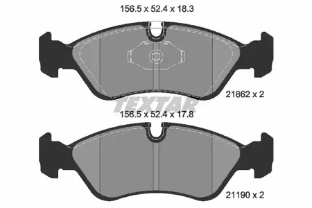 Тормозные колодки TEXTAR 2186201