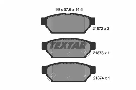 Тормозные колодки TEXTAR 2187202