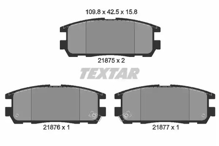 Комплект тормозных колодок дискового тормоза TEXTAR 2187501