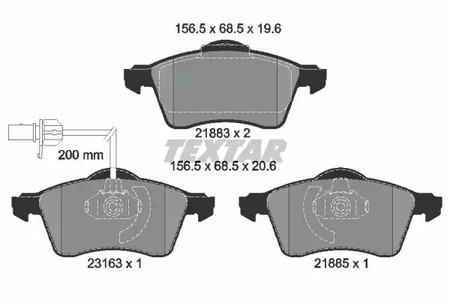 2188501 TEXTAR Тормозные колодки