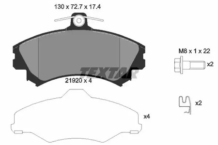 Тормозные колодки TEXTAR 2192003