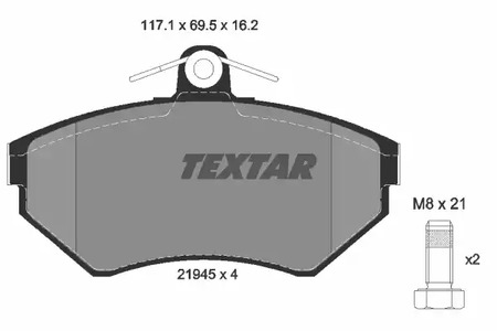 Колодки тормозные дисковые TEXTAR 2194502