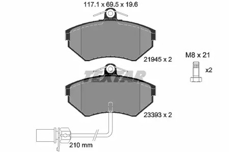 2194504 TEXTAR Тормозные колодки