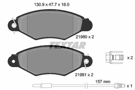 2198003 TEXTAR Тормозные колодки