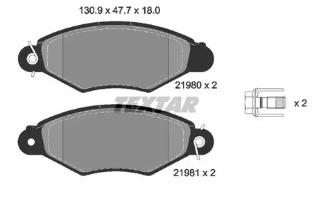 Тормозные колодки TEXTAR 2198004