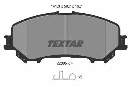 2206503 TEXTAR Колодки тормозные дисковые