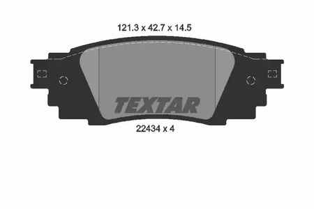 Комплект тормозных колодок дискового тормоза TEXTAR 2243401