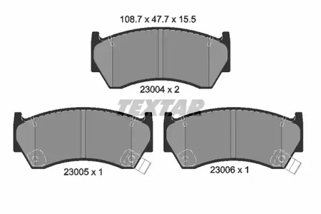 Комплект тормозных колодок дискового тормоза TEXTAR 2300401