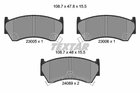 2300501 TEXTAR Тормозные колодки