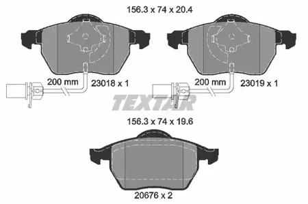 2301802 TEXTAR Тормозные колодки