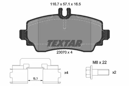 Тормозные колодки TEXTAR 2307003