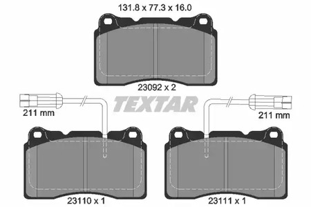 2309201 TEXTAR Тормозные колодки