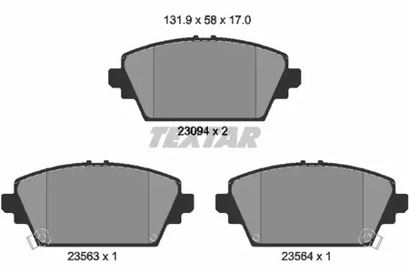 2309401 TEXTAR Тормозные колодки