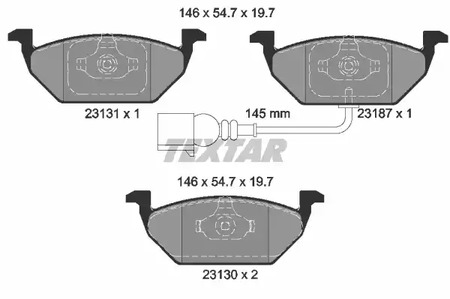 2313101 TEXTAR Тормозные колодки