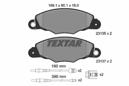 2313503 TEXTAR Тормозные колодки