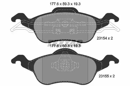 2315402 TEXTAR Тормозные колодки