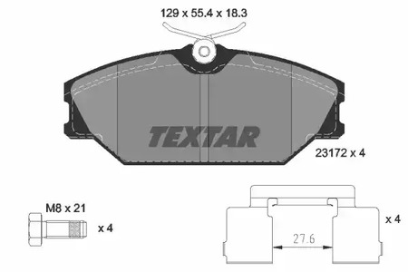 2317203 TEXTAR Тормозные колодки