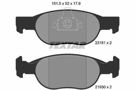 Тормозные колодки TEXTAR 2318101