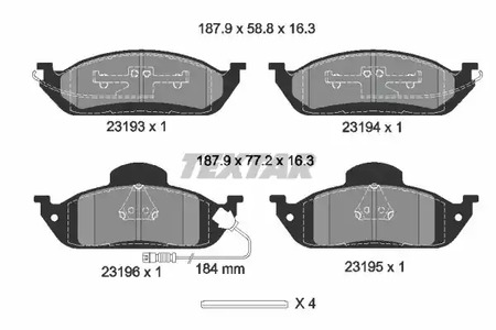 2319303 TEXTAR Тормозные колодки