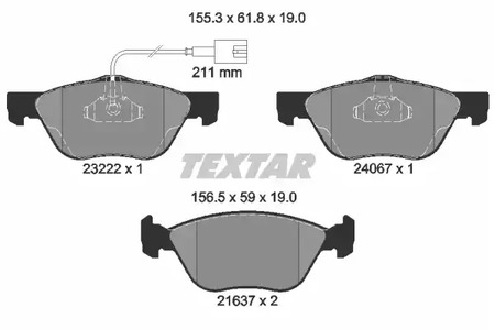 2322201 TEXTAR Тормозные колодки