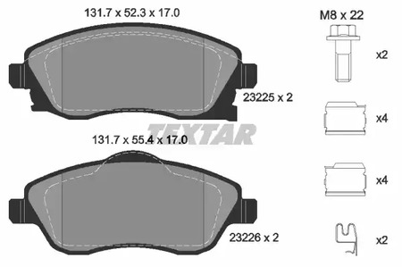 2322501 TEXTAR Тормозные колодки