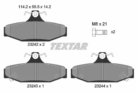 2324201 TEXTAR Тормозные колодки