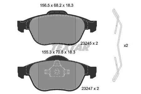 2324502 TEXTAR Тормозные колодки