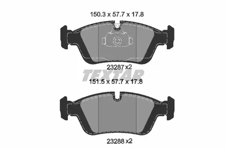 2328702 TEXTAR Тормозные колодки