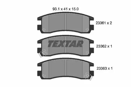 Комплект тормозных колодок дискового тормоза TEXTAR 2336101