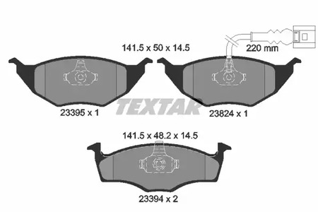 Комплект тормозных колодок дискового тормоза TEXTAR 2339502