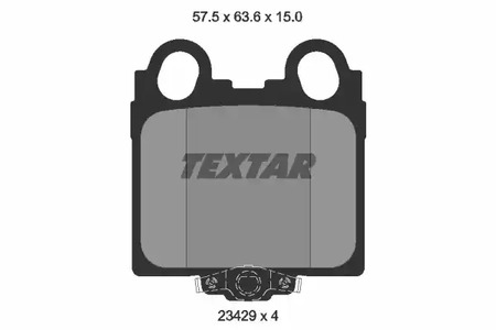 Комплект тормозных колодок дискового тормоза TEXTAR 2342901